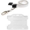 PCL Media ltd White Lanyard with ID Badge Holder Matching