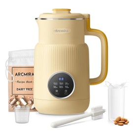 Arcmira 𝟲 𝗶𝗻 𝟭 Nut Milk Maker, 20 oz(600ml) Homemade Almond, Oat, Soy, Coconut, Plant Based and Non Dairy Beverages, Milk Blender Machine with Delay Start, Keep Warm, Boil Water, Self Cleaning