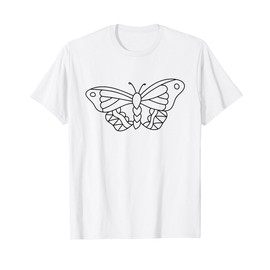 Butterfly Shirt For Coloring Fun DIY Do It Yourself To Color T-Shirt