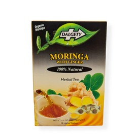 Dalgety Moringa & Ginger Herbal Tea - 100% All Natural Maximum Strength - 40g Box 18 Herbal Teabags