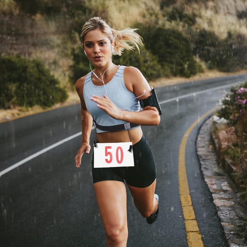 LICHUANUK Start Number Strap [Pack of 2] Running Belt Running