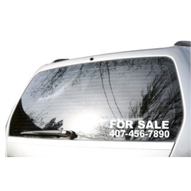 For Sale Decal with Custom Phone Number Decal Sticker Car Truck Boat Suv Door Business Door Window Glass For Sale Sign (10" x 4" (1 Decal), WHITE)