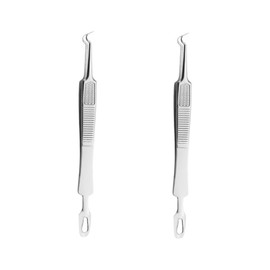 Healeved 2sets Double-headed Blackhead Extractor Stainless Pimple Remover Tool Kit for Pores 3pcs*2