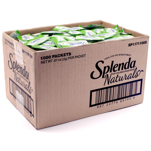 SPLENDA Stevia Zero Calorie Sweetener, Plant Based Sugar Substitute Granulated Powder, Single Serve Packets, 1000 Count (Pack of 1)