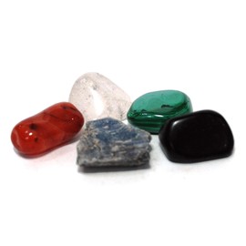 Reiju Crystal Gemstone Tumble Stone Set for Energy - Gift Wrapped Set