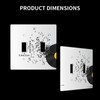 Moslion Black Music Vinyl Record 2-Gang Switch Covers Note Musical