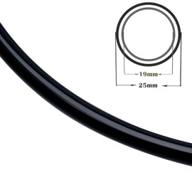 Eastrans 3/4" ID Silicone Tubing, Food Grade 3/4" ID x1" OD Flexible Pure Silicone Hoses High Temp for Home Brewing,10 Feet Length,Black