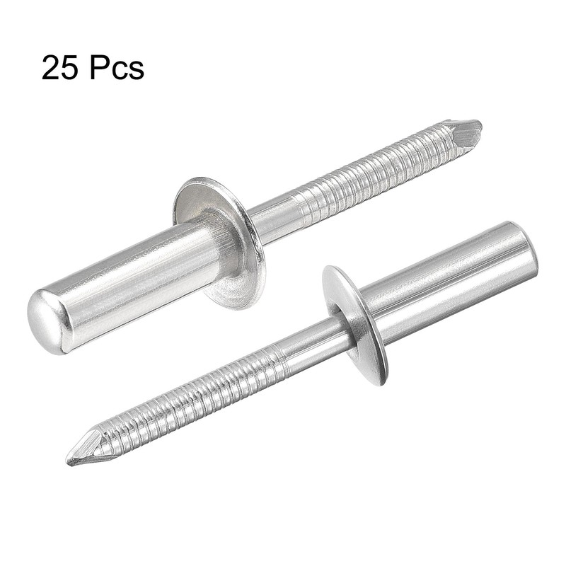 sourcing map Pack of 25 Blind Rivets Decorative Rivets 304