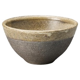 Marui Pottery MR-3-4547 Shigaraki Ware Hechimon Rice Bowl, Diameter Approximately 4.7 inches (12 cm), Brown