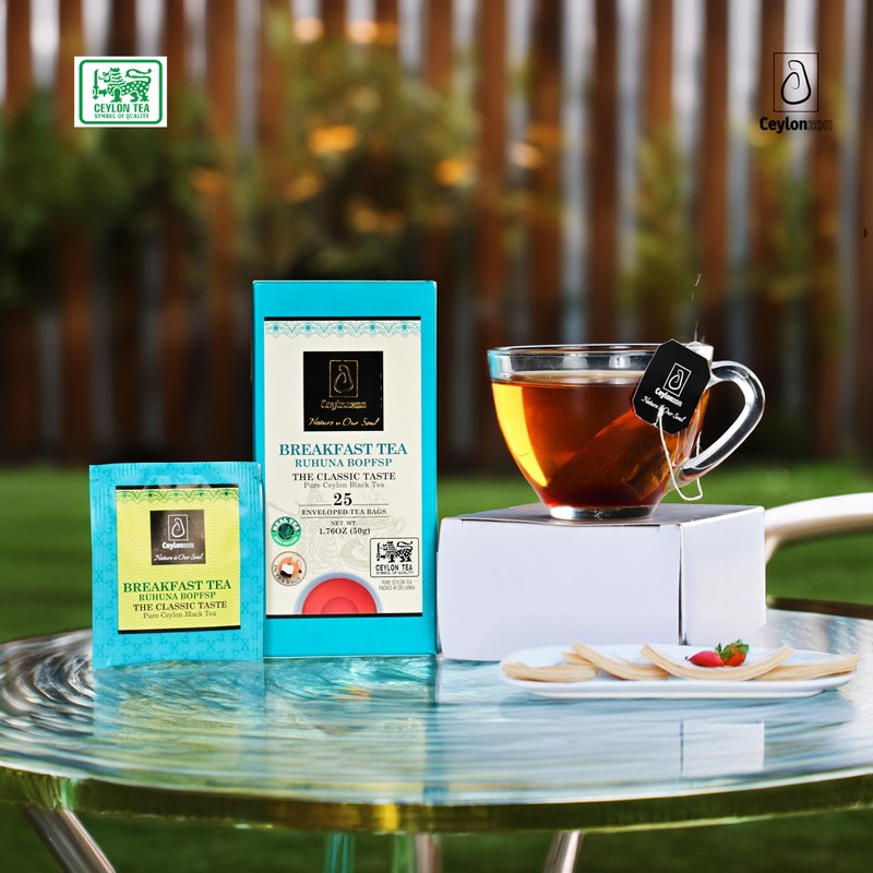 Ceylonzon Ceylon Breakfast Tea Classic Taste 25 Individually Foil-Wrapped Tea