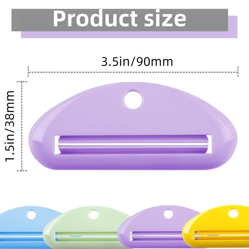 4Pcs Toothpaste Squeezer,Plastic Toothpaste Tube Squeezer Toothpaste Dispenser Hanging Toothpaste