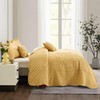 CHIXIN Botanical Oversized Bedspread Queen Size - Leaves Pattern Stitching