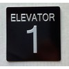 ELEVATOR FLOOR NUMBER SIGN with Raised letters/Image & Grade 2