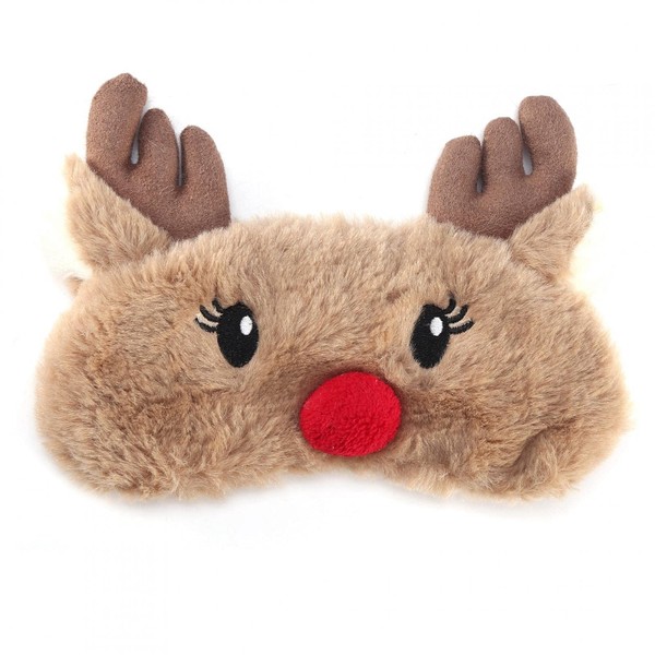 Plush Sleeping Eye Mask, Fluffy Furry Kids Blindfold Cartoon Animal