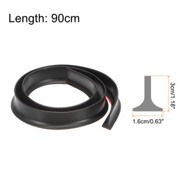 sourcing map Collapsible Shower Water Retention System 35.43" Dry and Wet Separation Stopper Shower Barrier with Blade, Disposable Gloves for Bathroom, Black