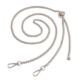 BEAULEGAN Thin Purse Chain Strap Adjustable - Replacement for Small Shoulder Crossbody Bag, 130 CM Long(Silver)