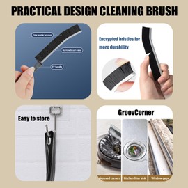 Wzxlj.Y Crevice Cleaning Brush, Small Cleaning Toilet Brush, Scrub Brush for Shower Tile, Multi Purpose Household Cleaning Tool, Ideal for Bathroom Kitchen Window, Faucets, Toilet, Grout, Car, 6Pcs