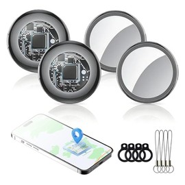 [Certificación Apple MFi] Smart Finder 4 Pack Compatible con Apple Find My (sólo iOS), Bluetooth Air Tracker Tag para el Equipaje, Key Finder, Etiquet