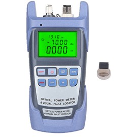 Optical Power Meter 650nm 7 Wavelength High Accuracy Fiber Optic Cable Light Tester for Fault Detection 60MW