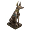 Large Egyptian Jackal Dog Anubis Statue 12.5"H God Of Mummification
