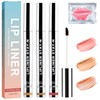 Thoquene Set of 3 Removable Lip Liner Set, Waterproof Removable