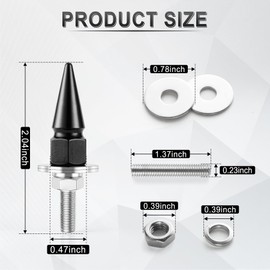 Alpmosn 4PCS License Plate Screws Caps, License Plate Fasteners Bolts, Exterior Car Accessories Screws, Fit for Most Vehicle Motorcycles Trucks (Black)