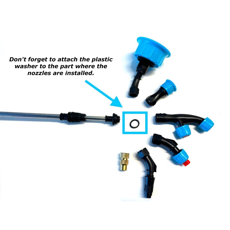 Agricas telescopic wand, trigger and 6 nozzles