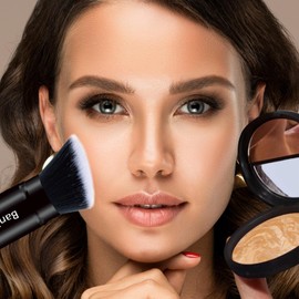 Banidy Makeup Brush Kabuki Face Brushes Retractable Travel Blush Kabuki Brush Portable Flawless for Foundation, Powder Blush, Bronzer, Buffing, Liquid, Cream, Cruelty Free with Cover(1PCS)