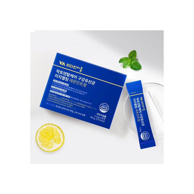 Vitamin Village Lacto Dental Care Oral Probiotics Easy Melting Lemon