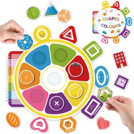 abcxgood Double-Sided Quiet Book for Toddlers | Shape & Color Matching Games, 56 Reusable Preschool Learning Activities, Montessori Travel Toy for Home, Classroom, Car & Airplane Educational Play