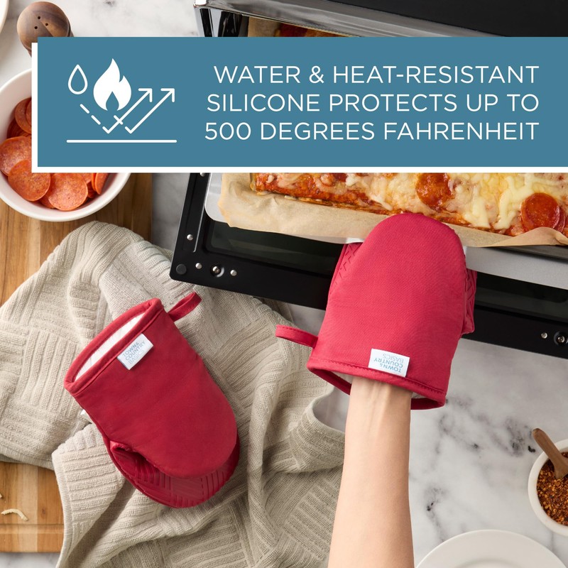 TOWN & COUNTRY BASICS Basketweave Soft Silicone Mini Oven Mitt