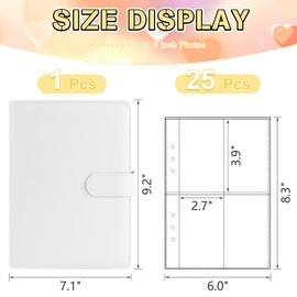 Kpop Photocard Binder, PU Leather A5 Photocard Holder with 200 Pocket, K-Pop Korean Pop Photocard Holder Binder Book, 4 Photo Style Photo Card Album Trading Cards Organizer(White)