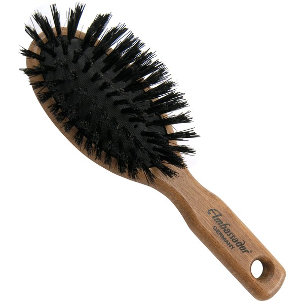 5113 wood small oval hairbrush