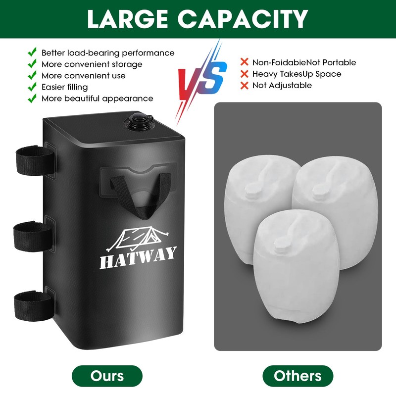 Hatway Canopy Weights,176 LBS Water Bag Set of 4 Leg