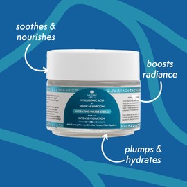 Nature Spell Water Cream, Daily Face Moisturiser With Snow Mushroom & Hyaluronic Acid, Hydrates, Soothes & Plumps Skin, Vegan & Cruelty-Free, 100ml