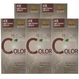 Assanta 1 minute hair color dye No. 4 / 아스산타 1분 헤어칼라 염색약 4호X5개/새치커버 염모제