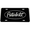 BLVD Engraved Peterbilt Car Tag Diamond Etched Black Aluminum Metal