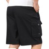 Putaowor Mens Cotton Loose Fit Full Elastic Waist Twill Cargo