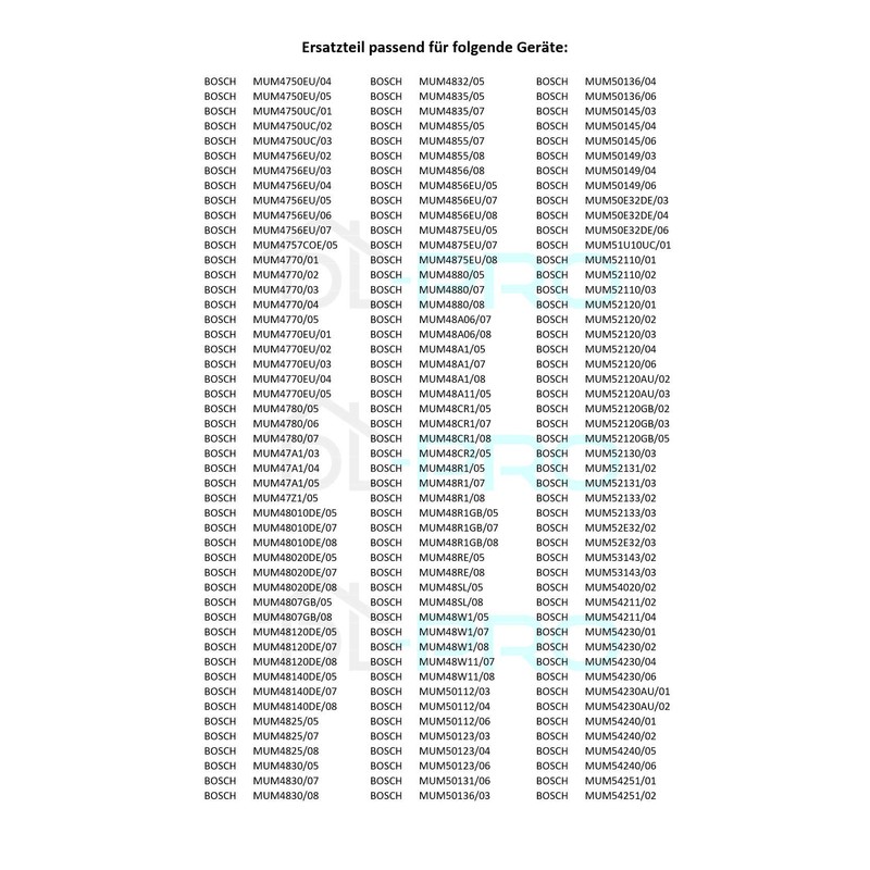 DL-pro Dough Deflector Dough Hook Scraper Suitable for Bosch Siemens