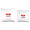Frank, Hello My Name is Name Tag, Badge Throw Pillow