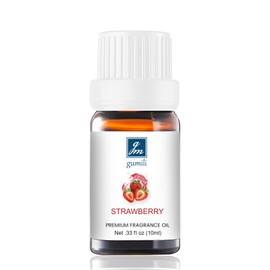 GM Gumili Strawberry Essential Oil - Pure Organic Scent for for Aromatherapy, Diffusers, Spray, Skin & Hair Care, Massage, DIY Candles & Soap, Perfume - Fruity Fragrance, 10mL