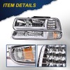 G-PLUS LED DRL Headlights, Compatible with 1999-2002 Chevy Silverado 1500