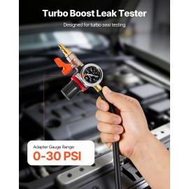 Turbo for Boost Leak Tester 4\" 3\" 6061 Aluminum End Cap 0-30 PSI Adapter Gauge Range Intake Charge Pipe Pressure Leak CheckDefault: Default