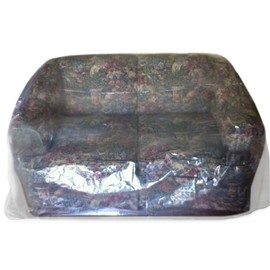 New Large Clear 3 Mil Poly Non-Fitted Plastic Storage Cover - Great for Couches, Desks, Tables & Other Furniture!