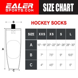 EALER HS100 Series Team Color Dry Fit Practice Ice Hockey Socks For Junior To Senior&Adult And Youth