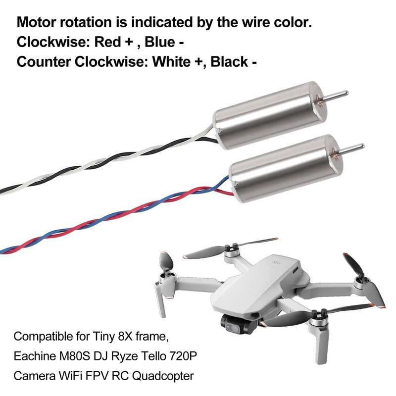 4pcs 6x15mm Motor (Speed: Insane) 19000KV 4CW 4CCW Coreless Motor