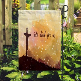 ZHIMI Garden Flag Vertical Double Sided ﻿Good Friday Background with Yellow Seasonal Yard House Welcome Flag for Home Outdoor Decorative 12x18 Inch 28x40 Inch