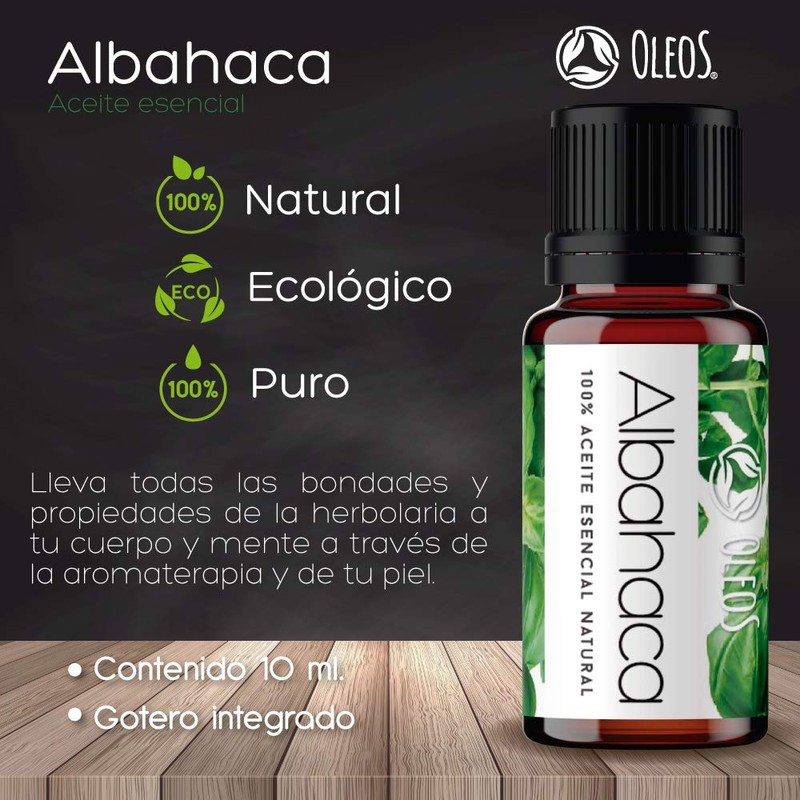 VIDA SCENTS OLEOS Aceite Esencial de Albahaca 10 ML 100%