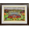 Cynthia Bogart "Harvest Square Dance" Hand Signed & # framed