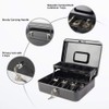 KYODOLED Locking Cash Box with Lock,Money Box with Cash Tray,Lock